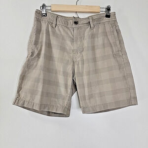 The North Face Men’s The Narrows Shorts 32 Beige Tan Plaid Hiking Casual